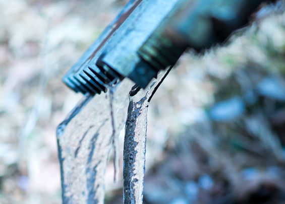 icicles hanging from gutter in winter setting 1
